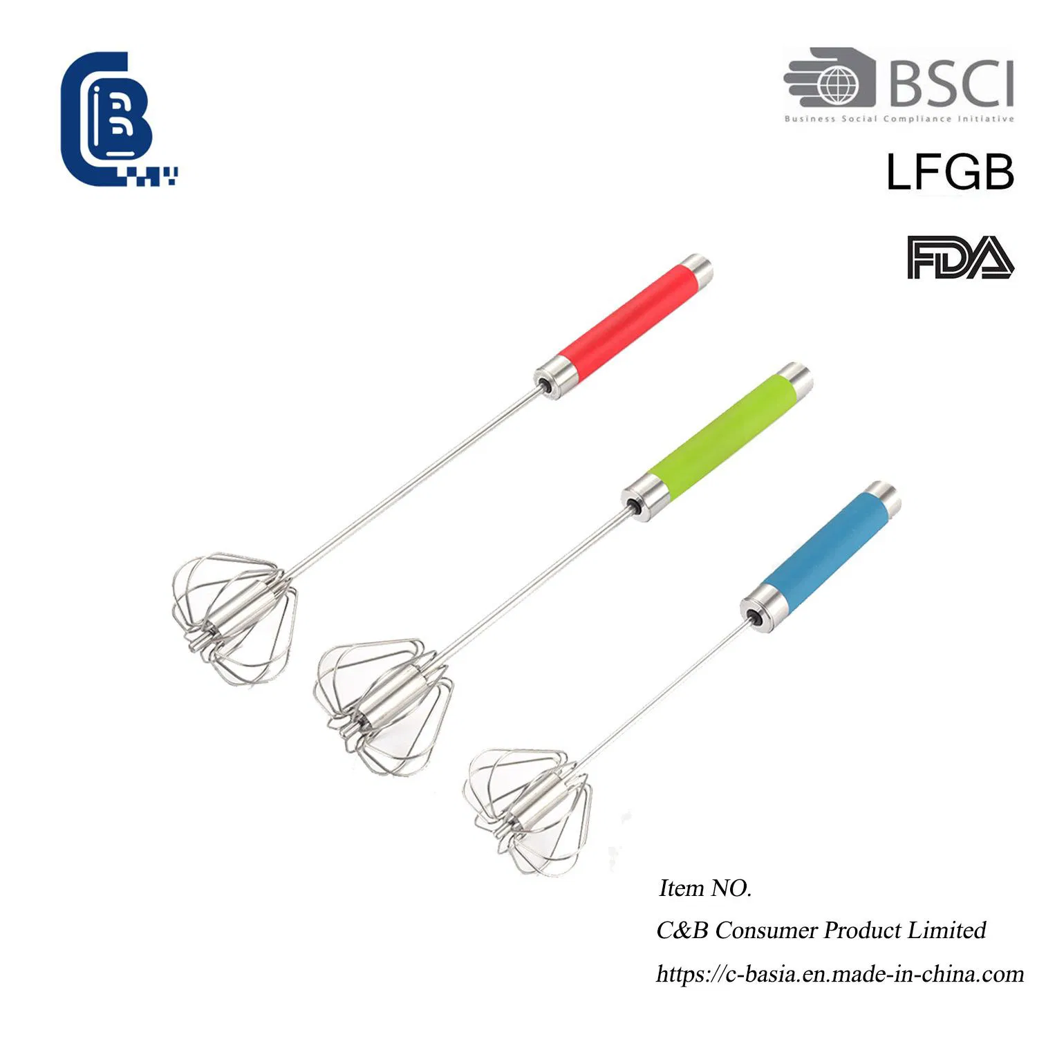 High-Quality Stainless Steel Egg Whisk 2-Piece Set Home &amp; Commercial Baking Tools