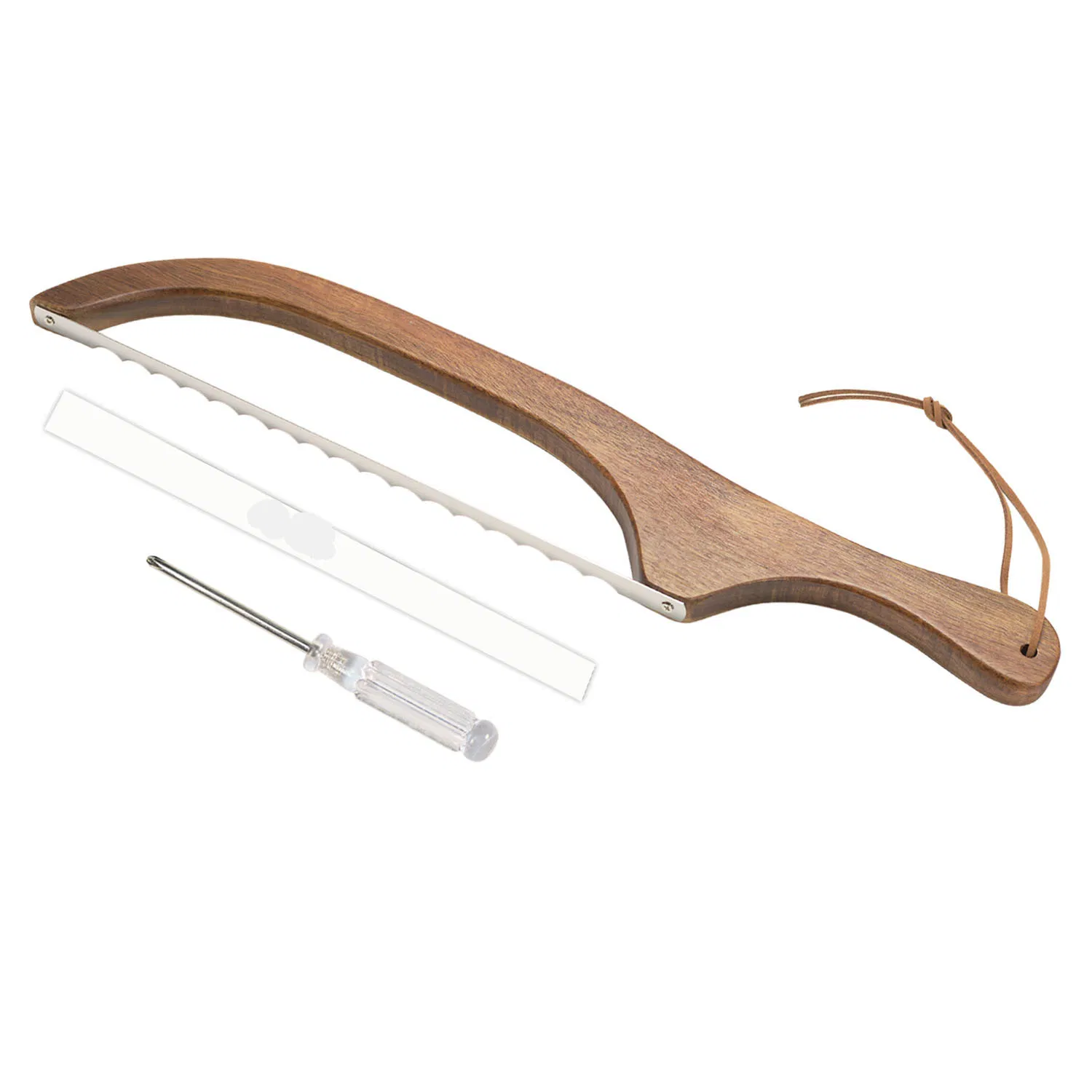Baguette Toast Cutting Baking Knife with Wooden Handle for Kitchen Bread Shop Restaurants