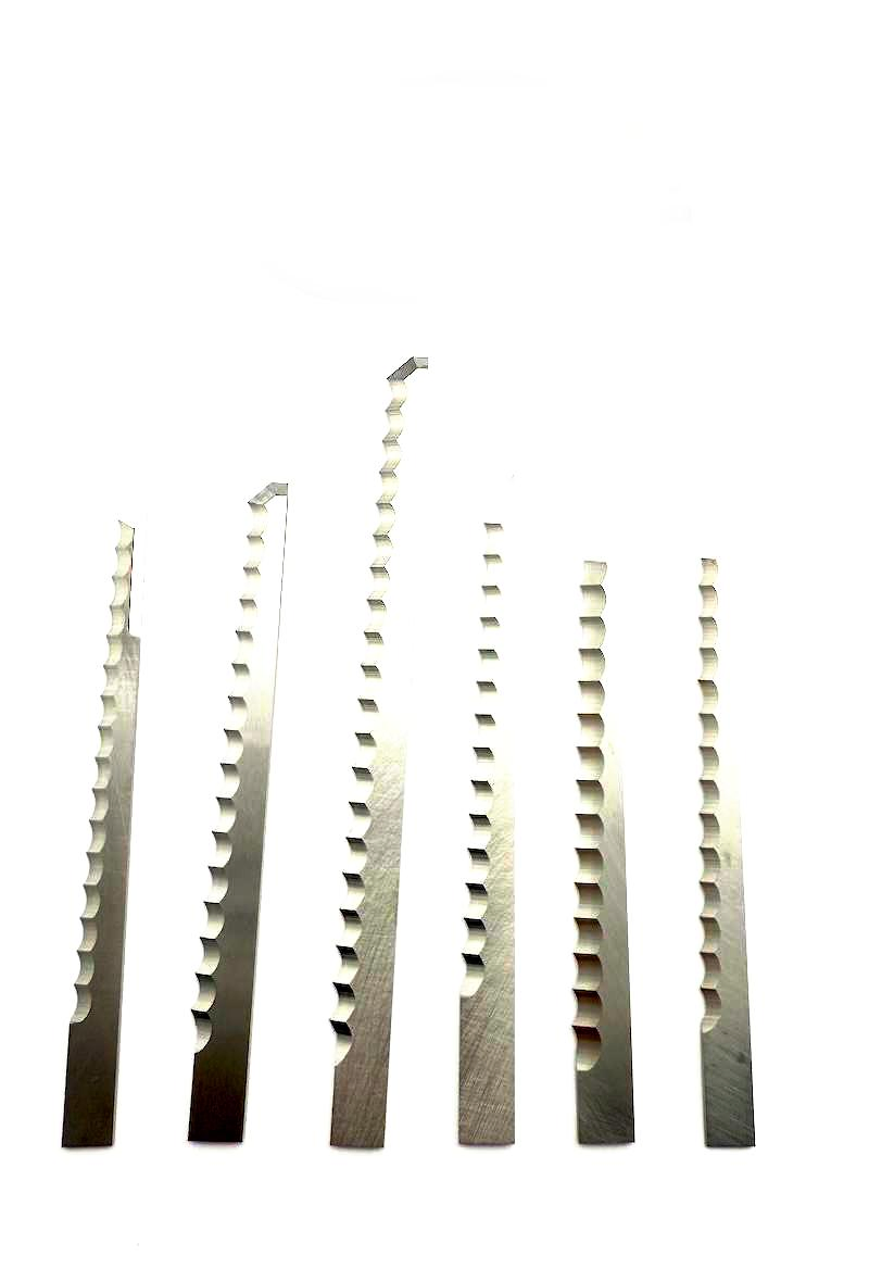Polished 440 Stainless Steel Poultry Knives Optimized Triangle Curved Knife for Meat Processing Machines