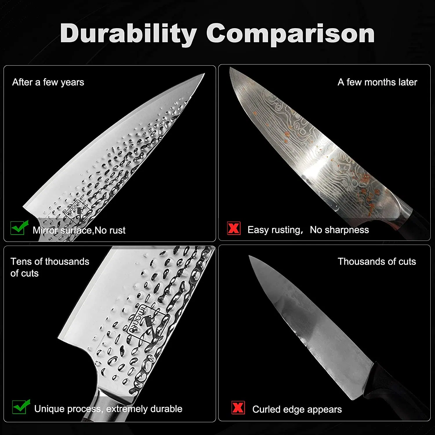 OEM Professional Stainless Steel Japanese Premium Sharp Cooking 8 Inch Damascus Chef Kitchen Tool Utensils Knife Cutlery Set