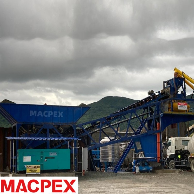Mini Small Mobile and Stationery Cement Concrete Mixing Batching Plant