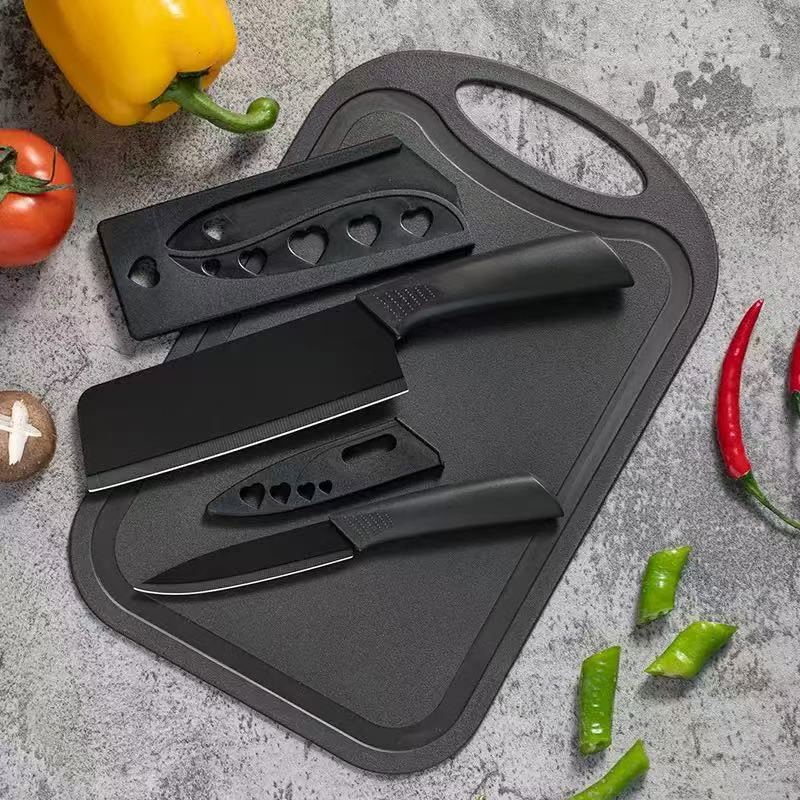 Professional Stainless Steel Chef's Knife and Cutting Board Bundle