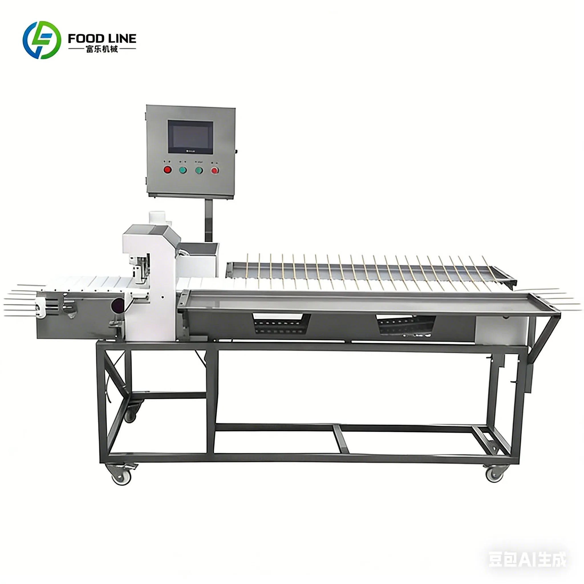 800PCS/H Output for Restaurant &amp; Food Factory Low-Noise Pneumatic Skewer Machine
