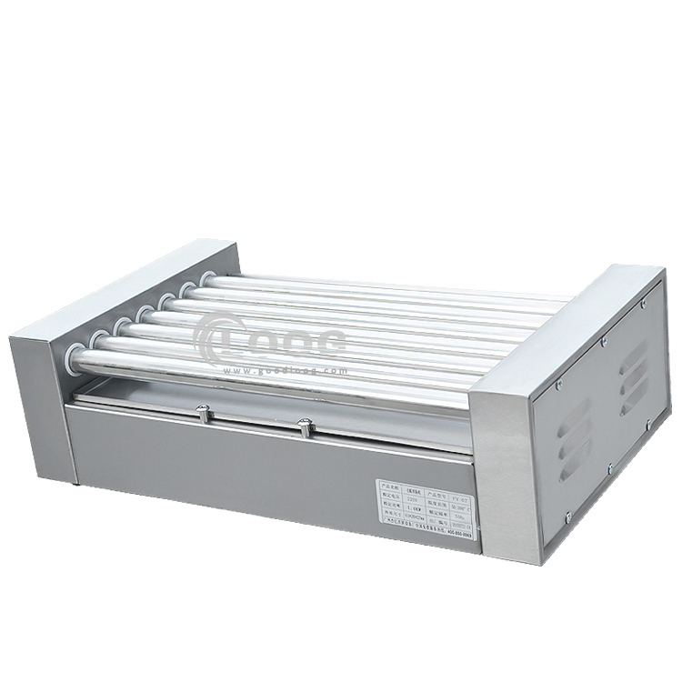 Food Street Snack Equipment Electric Household BBQ Grill Hot Dog Rolling Machine 220V Sausage Making Machine for Convenience Store