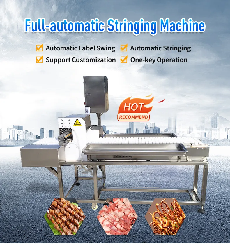 Automatic meat skewer machine banner