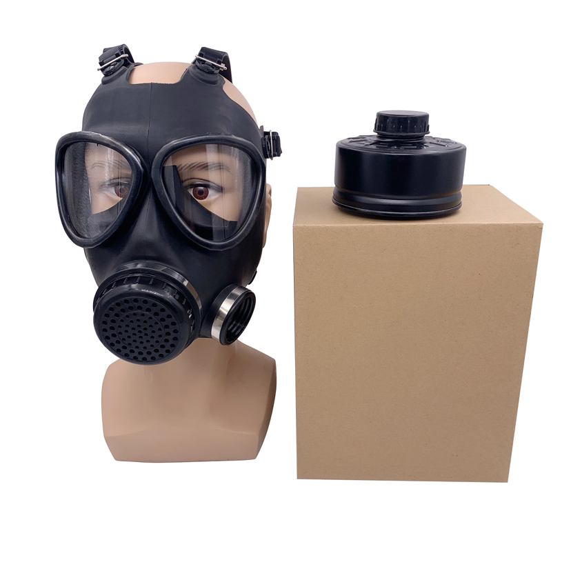 High Quality Chemical Full Face Anti Gas Mask with Single Activated Carbon Filter