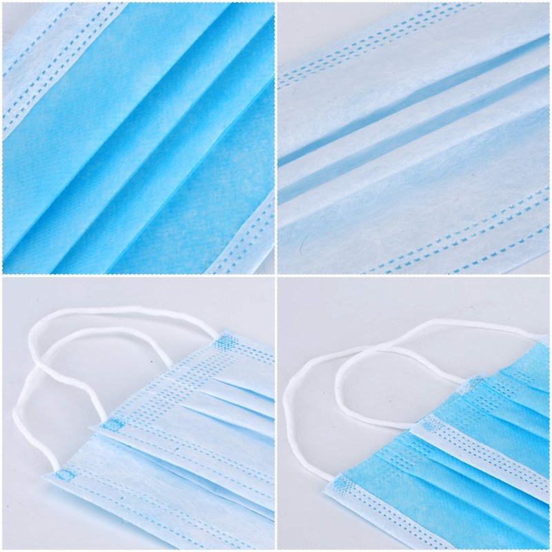 Non-Woven Disposable Breathable Comfortable Elastic Earloops Face Mask for Daily Protection Air Pollution, Dust-Proof.