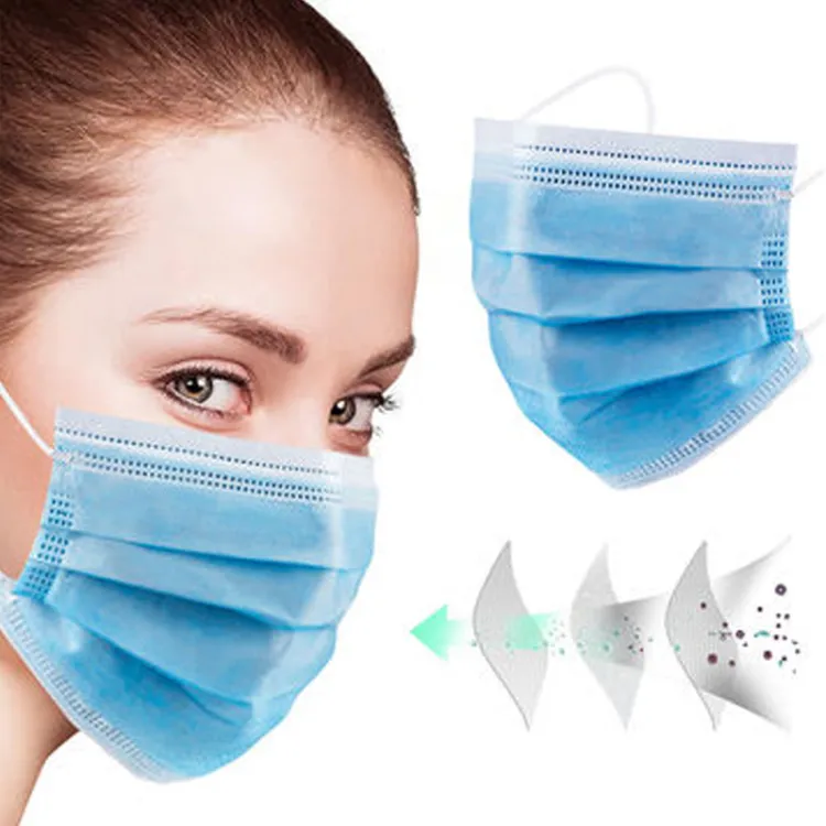 FDA 510K Disposable Nonwoven Earloop Face Mask Daily Protective 3-Ply Medical Mask Hospital-Grade Surgical Face Mask