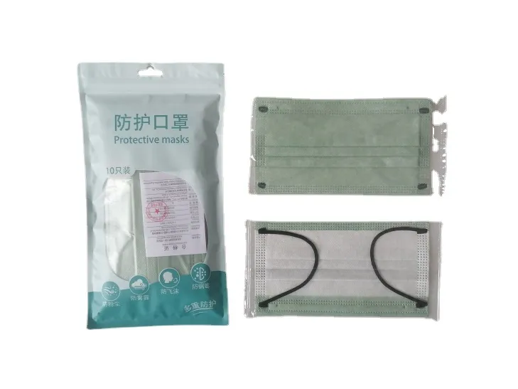 Morandi Mask Dust Protective Paper Wholesale Blue Kid Cartoon Printed Non-Woven Types Custm Bag Use Fashion Disposable Face Mask
