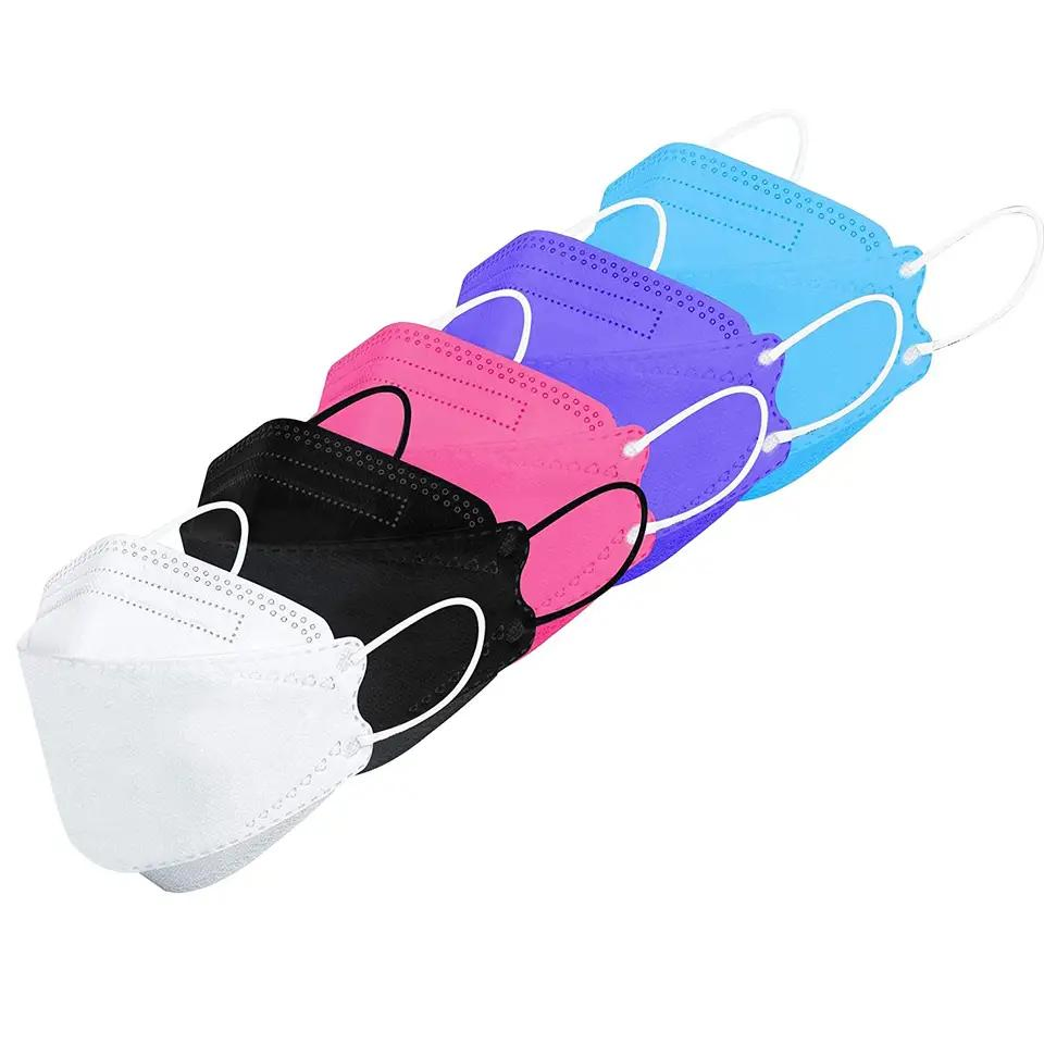 SJ Korean 3d fish shape protective head loop face mask kf94 premium disposable 4ply color facemask kf94