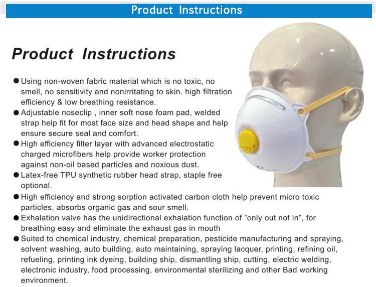 Dust Mask Custom Respirator Mask N95 Respirator