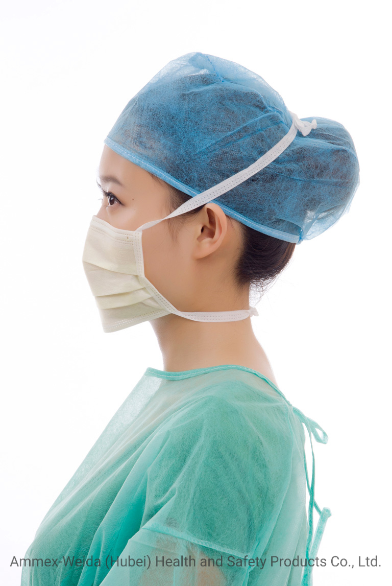 Personal Care Daily Use Protective Non-Woven Tie-on Face Mask Breathable 3ply Normal Facical Mask