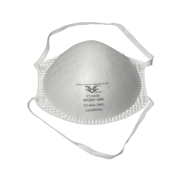 White List Manufacturer 4ply Disposable Respirator Niosh Approved N95 Face Mask