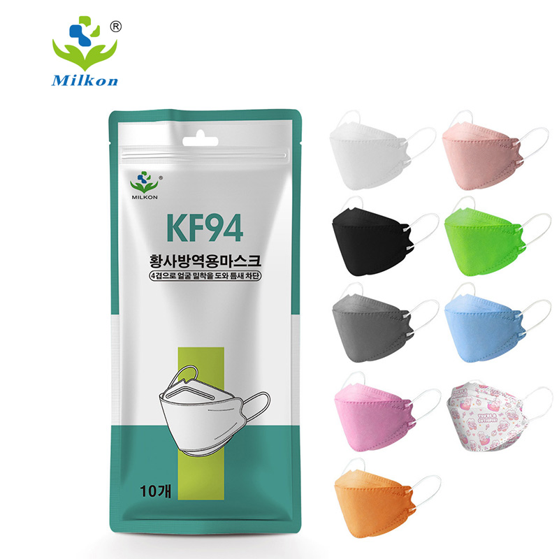 Kf94 Mask 4 Layers Colorful 3D Korean Mask Korea Fish Shape Protective Facemask Kf94