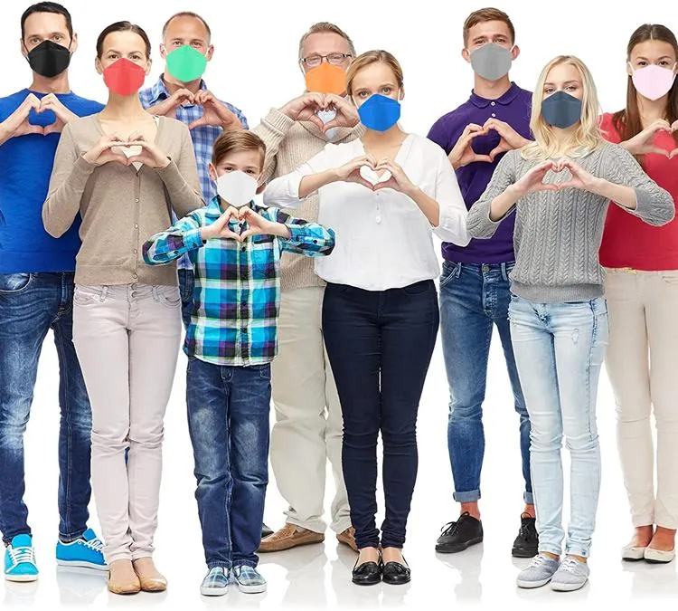 3d fish shape protective head loop face mask kf94 premium disposable 4ply color facemask