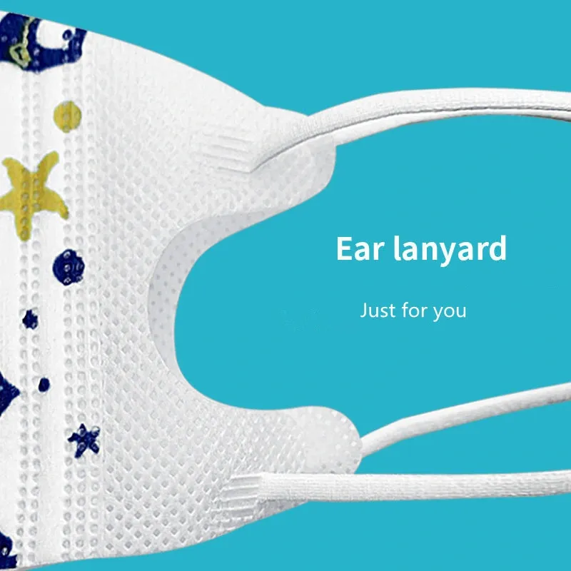Disposable Non-Woven 3D Face Mask Foldable Fashion with Earloop for Kids