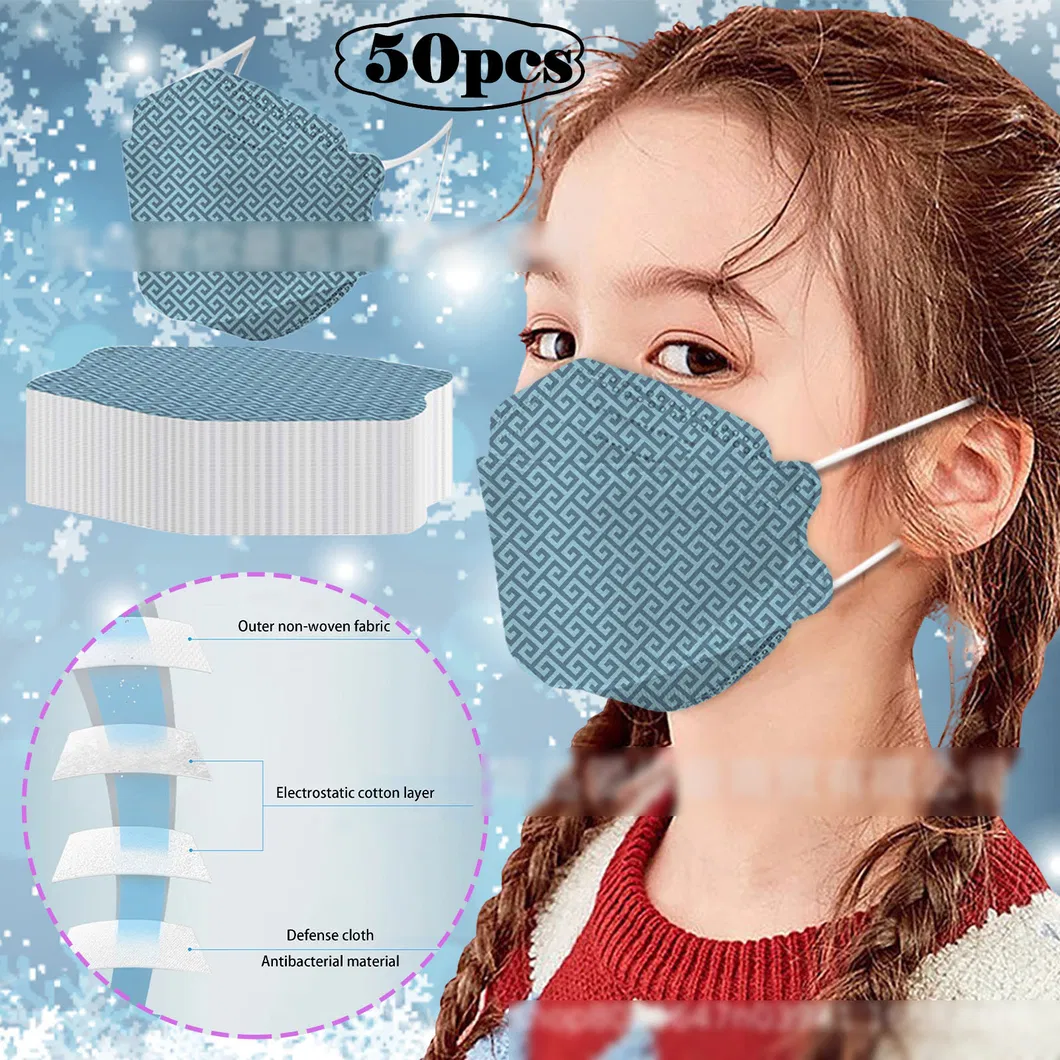 Fish Shaped Mask Adult Child Face Masks 3-Layer Willow-Shaped Protective Kf 94 Kf94