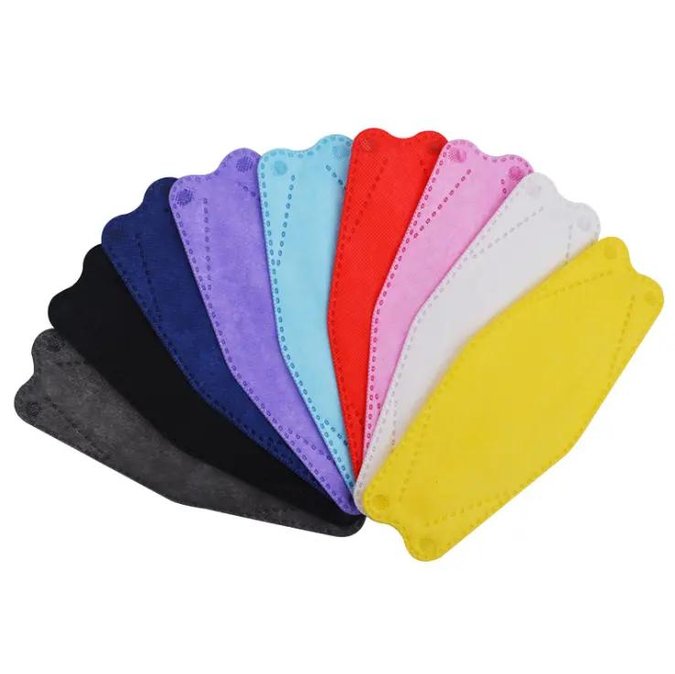 SJ Korean 3d fish shape protective head loop face mask kf94 premium disposable 4ply color facemask kf94