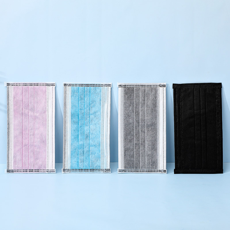 5-Ply Disposable Face_Mask Breathable Filter Activated Carbon Masks with Wide Comfortable Earloop for Adults