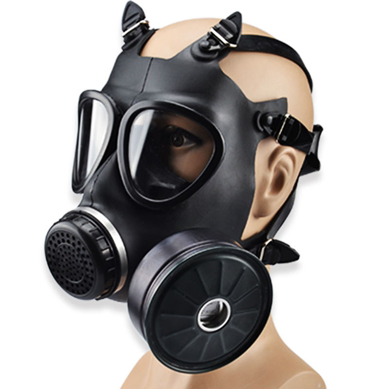 High Quality Chemical Full Face Anti Gas Mask with Single Activated Carbon Filter