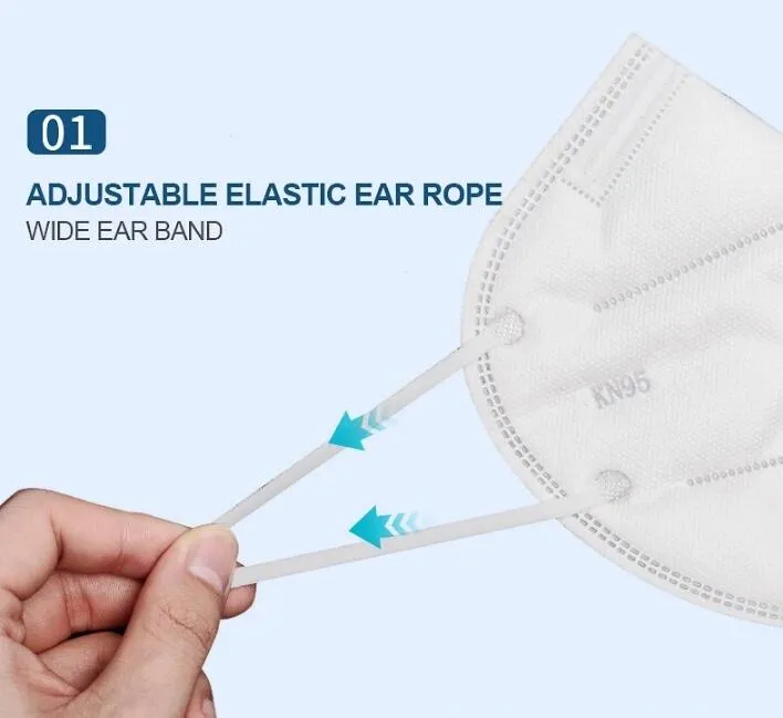 5-Ply 3D Folding Respirator Mask View 1