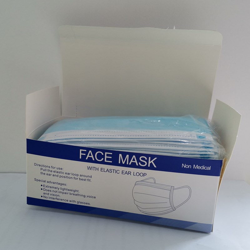 Disposable Protective 3-Ply Breathable &amp; Comfortable Filter Safety Mask for Unisex