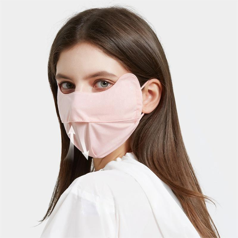 UV Protection Dust Prevention Breathability Sunscreen Face Mask for Women