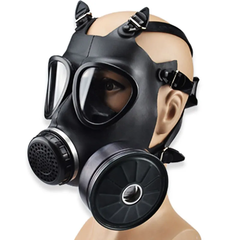 High Quality Chemical Full Face Anti Gas Mask with Single Activated Carbon Filter