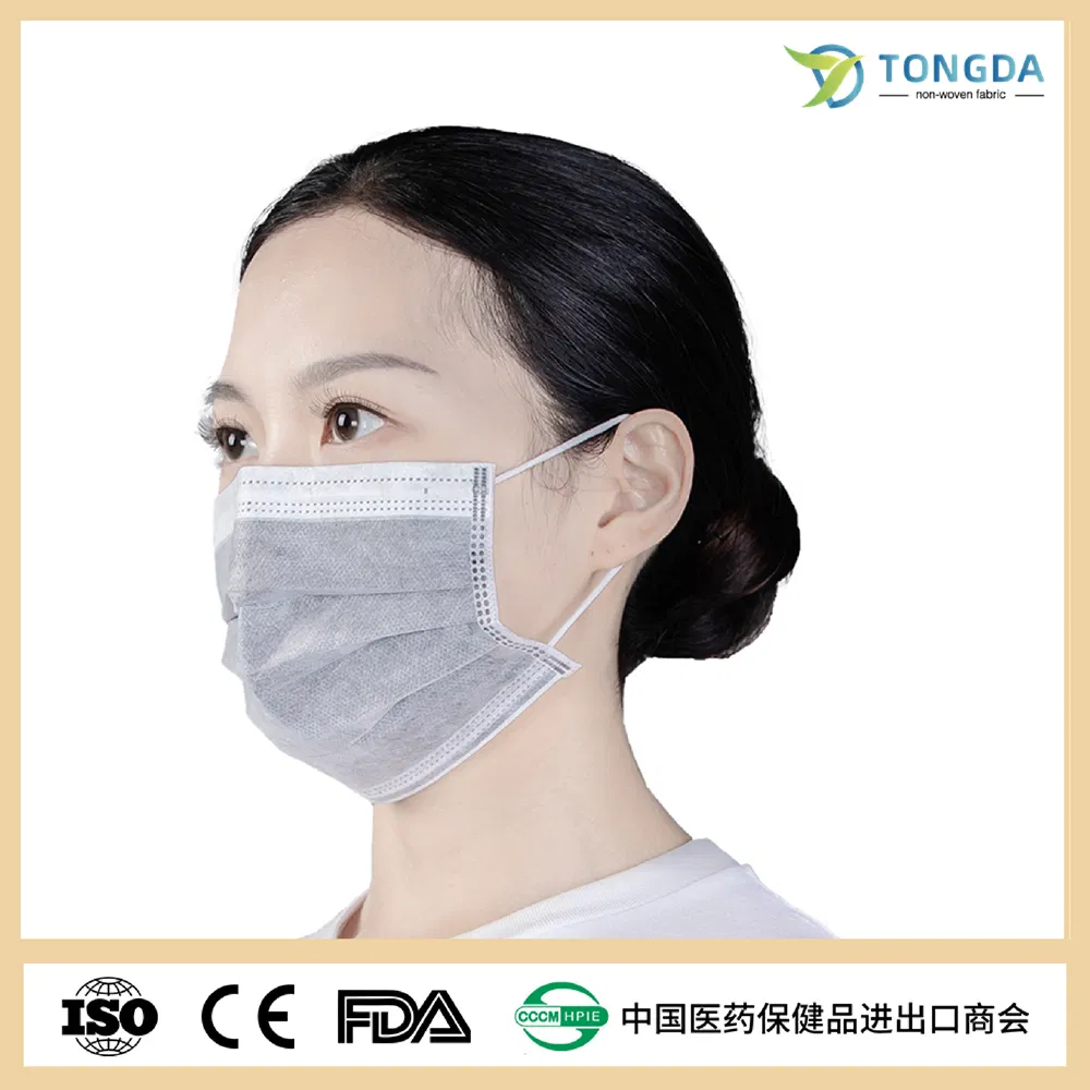 Activated Carbon Filter Mask 4 Ply Disposable Face Mask Pm2.5 Filter Dust Mask