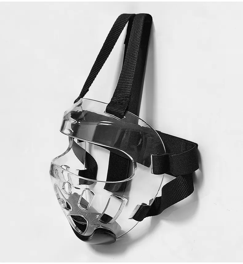 Kids Transparent Taekwondo Mask Removable Protective Training Face Head Gear