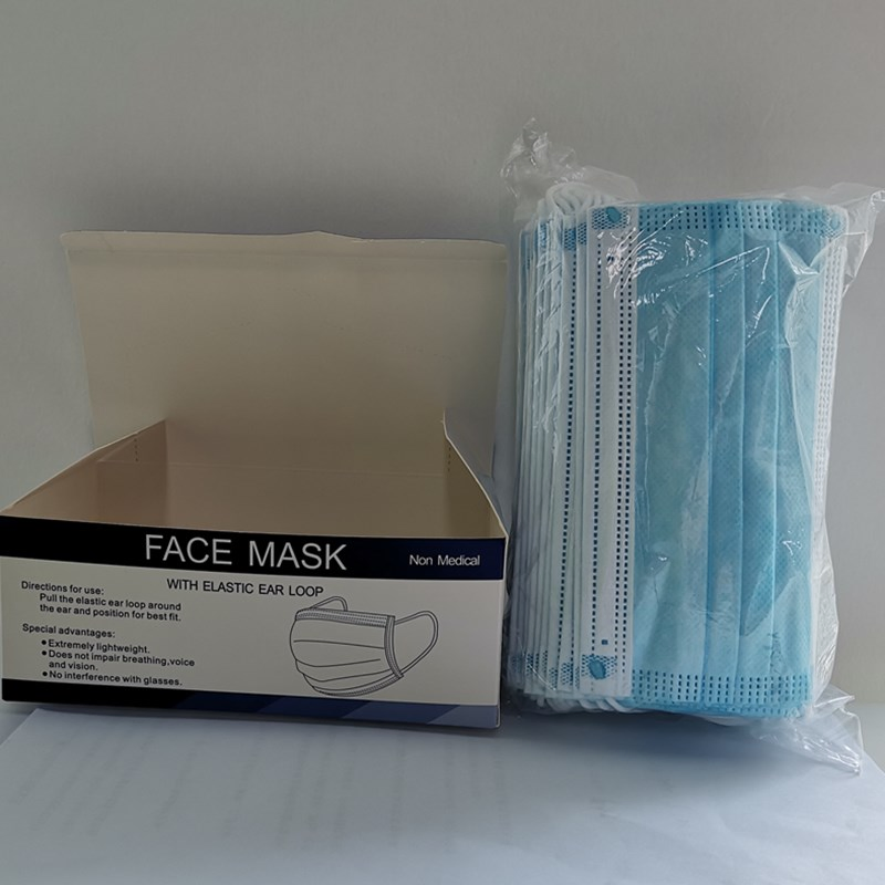 Disposable Protective 3-Ply Breathable &amp; Comfortable Filter Safety Mask for Unisex