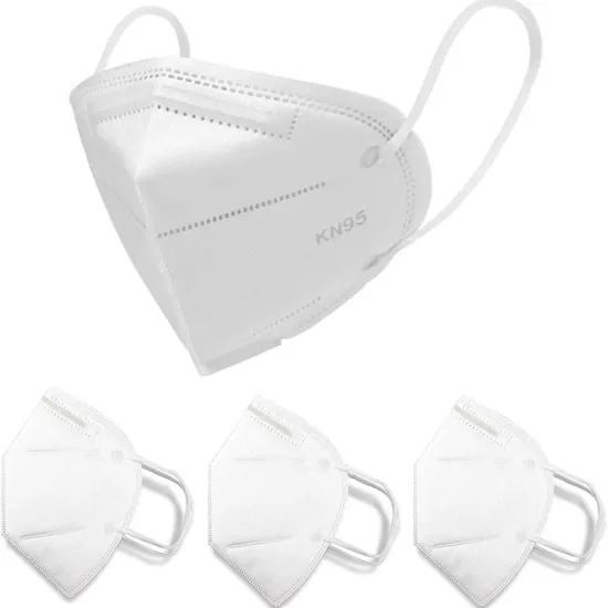 5-Ply 3D Folding Respirator Mouth Cover 95% Filter Face Mask, Anti-Bacterial