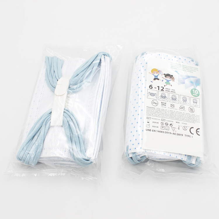 3 Ply Disposable Non-Woven Protective Children Kids Face Mask Child Daily Safety Use