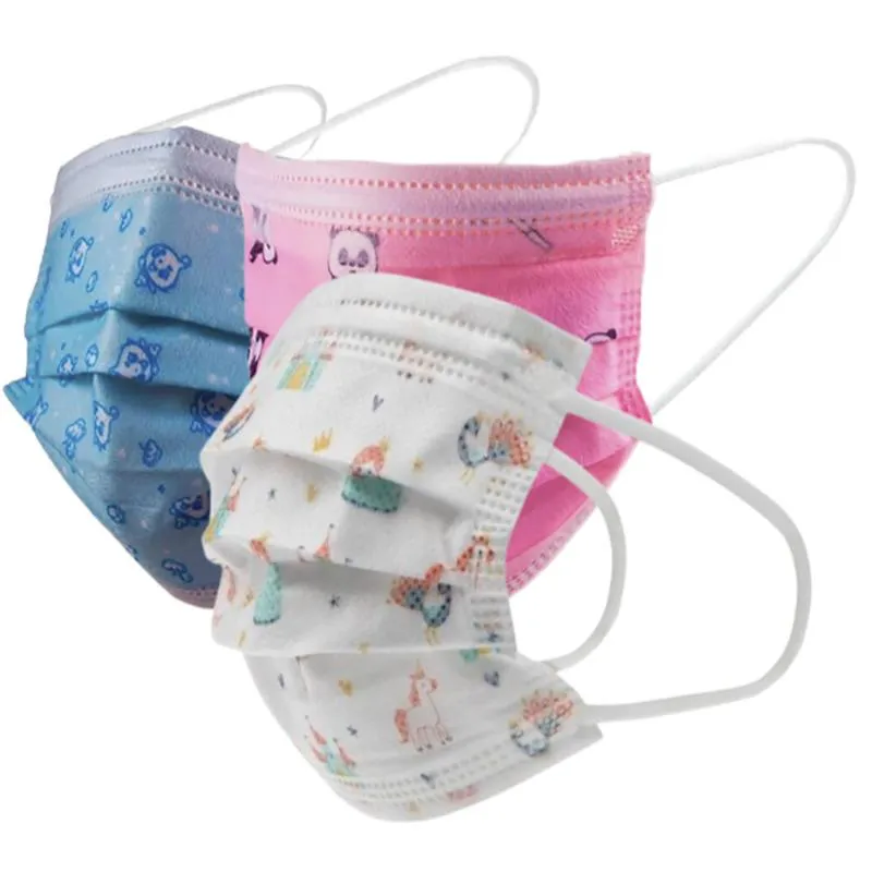 Printed Color High Protective 3ply Earloop Face Mask for Kids
