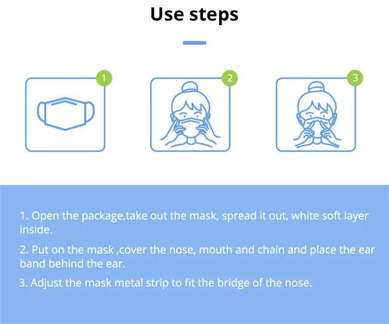 FFP2 Earloop Safety Protection Face Mask Anti-Pollution