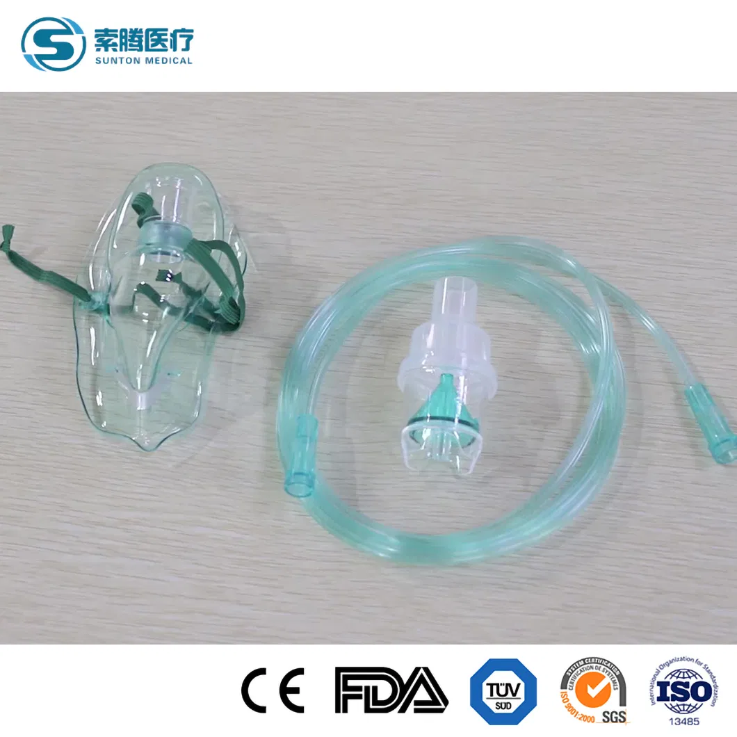 Portable Audlt/Pediatric/Infant Disposable Medical Oxygen Nasal Cannula Nebulizer Aerosal Face Facial Mask with Connecting Tubing with CE/ISO