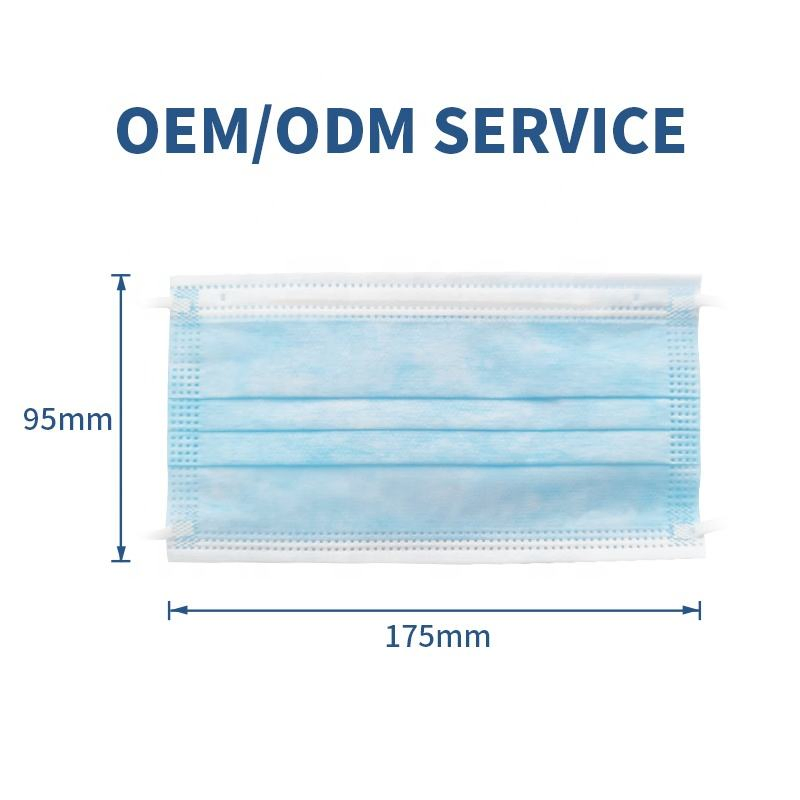 3-Ply Disposable Surgical Face Mask, Non-Woven Medical Mask for Hospital &amp; Daily Protection
