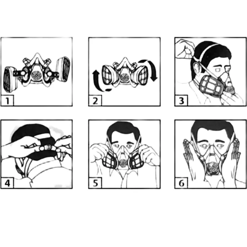 Silicone Half Face Gas Mask Usage
