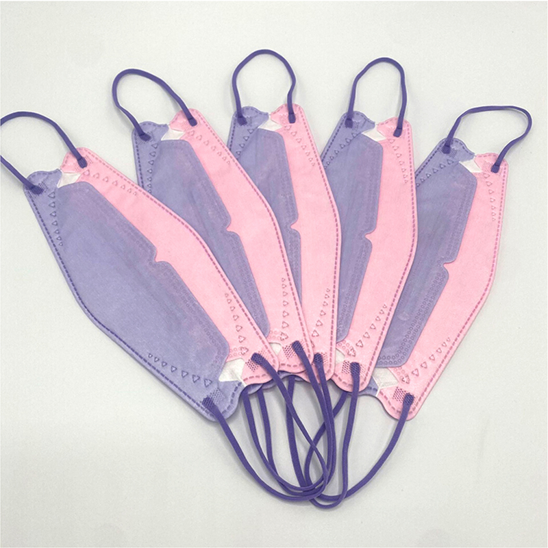 Wholesale Customized High Filtration 4 Layers Colorful 3D Mask Fish Shape Professional Personal Surgical Protective Medical Kf94 Face Mask