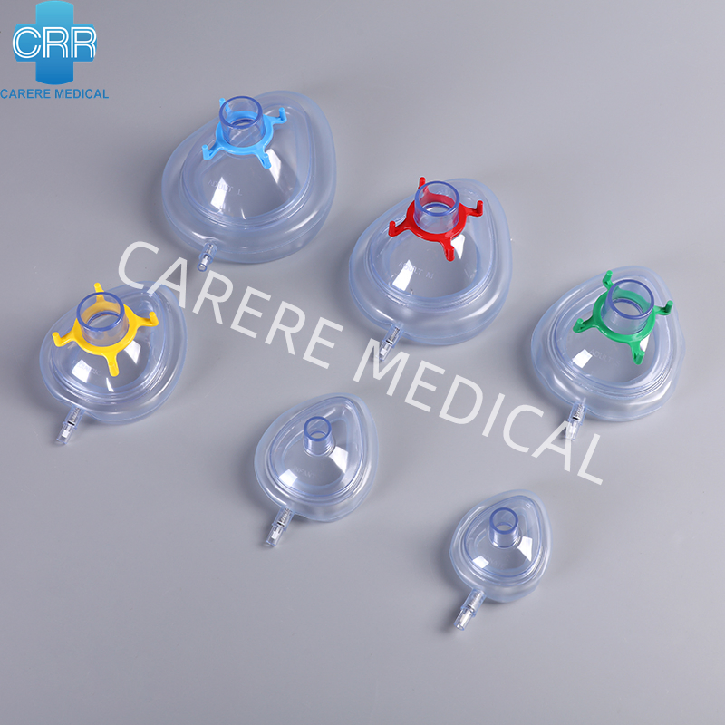 2023 Factory Product Surgical Supply Hospital Equipment Disposable Anesthetic Mask Oxygen Masks Medical Machine Face Masks with Valve Horizontal