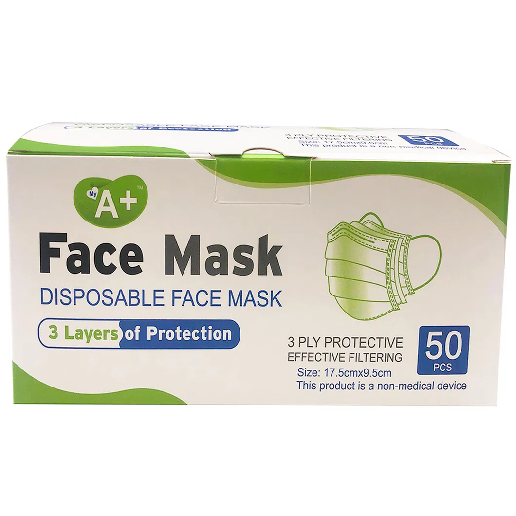 Earloop 3-Ply Breathable Disposable Face Mask for Daily Use