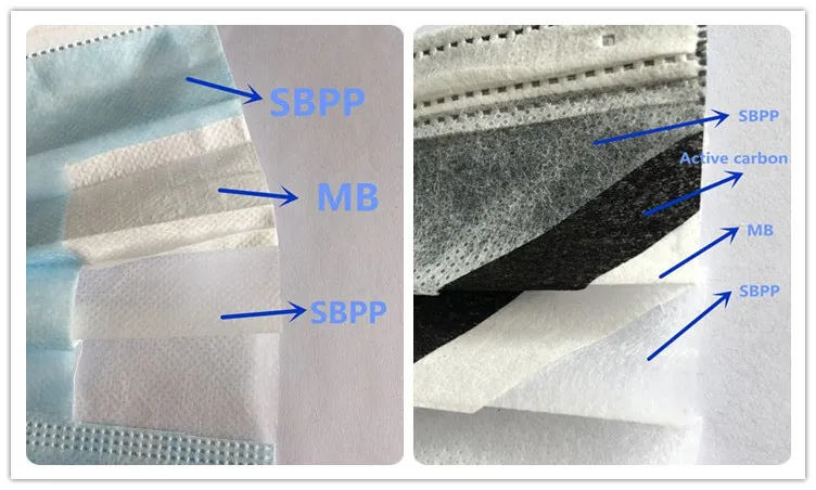 4-Ply Nonwoven Activated Carbon Filter Face Mask for Air Safety