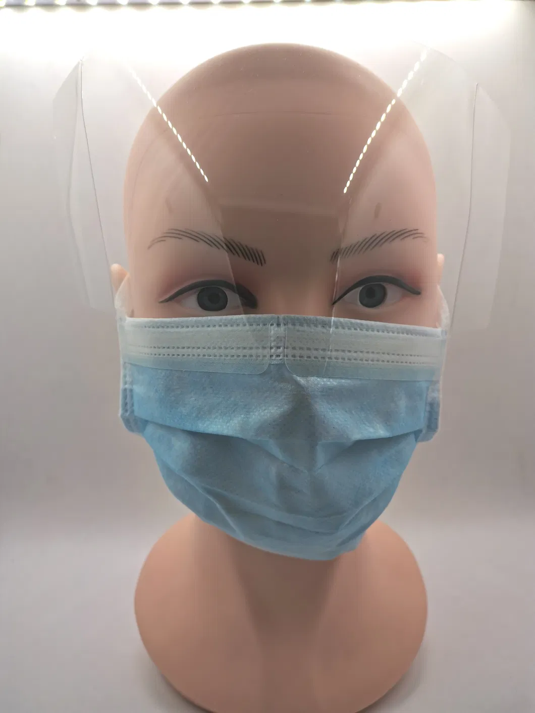 Disposable Protective Non Woven 3 Ply Face Mask Face Sheild with plastic Lens