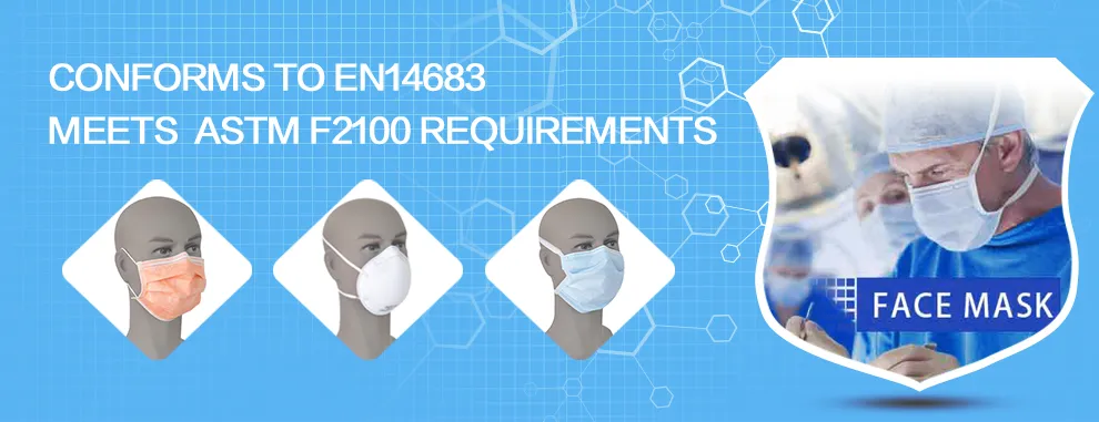 Black Color Medical Face Mask Hospital Facemask