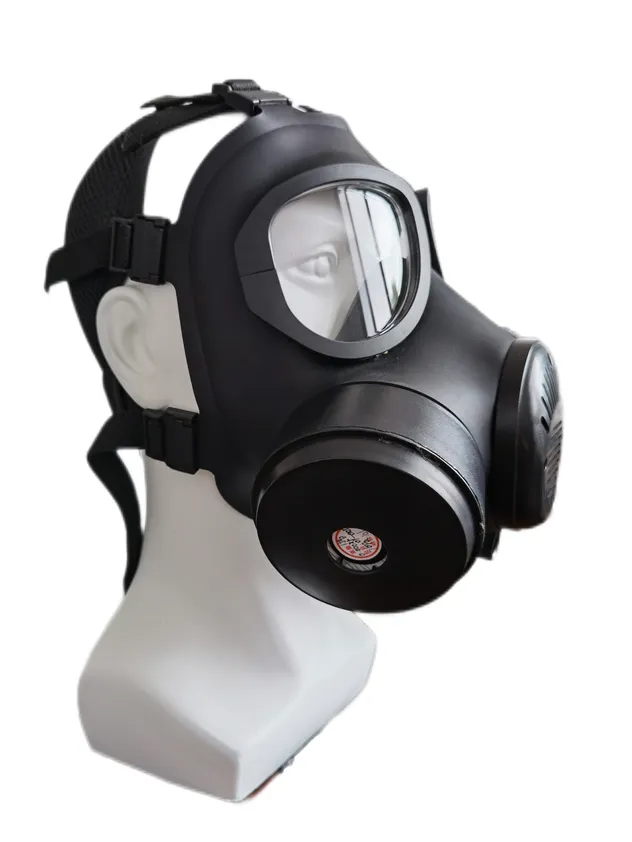 High Efficiency Activated Carbon Filter Type Full Face Gas Mask Against Harmful Vapor - Front view