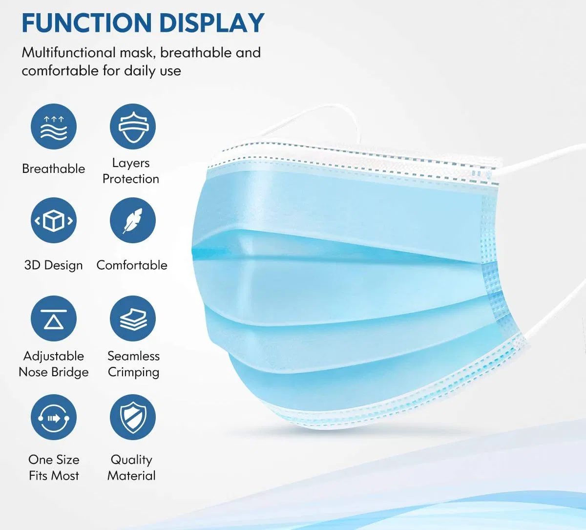 Soft Breathable Disposable Protective Face Masks for Daily Use