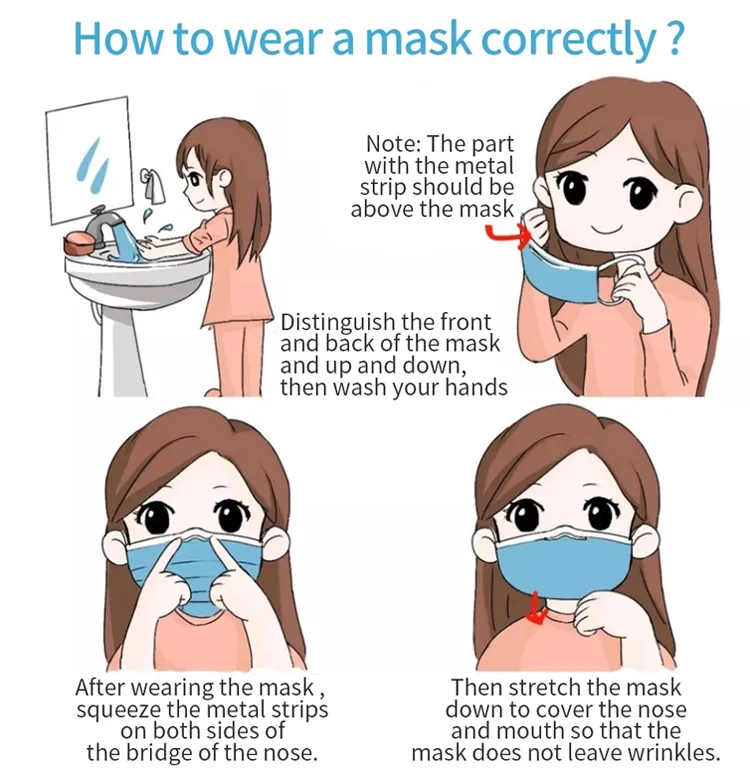 Breathable Fashionable Colorful Printed Nonwoven Mouth Mask for Daily Use 5