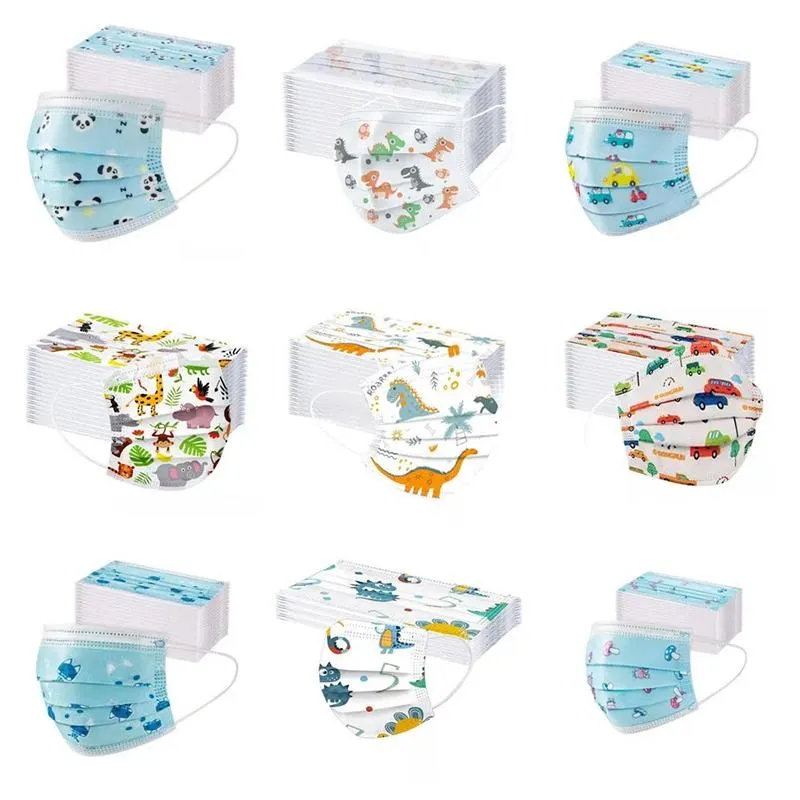 Printed Color High Protective 3ply Earloop Face Mask for Kids