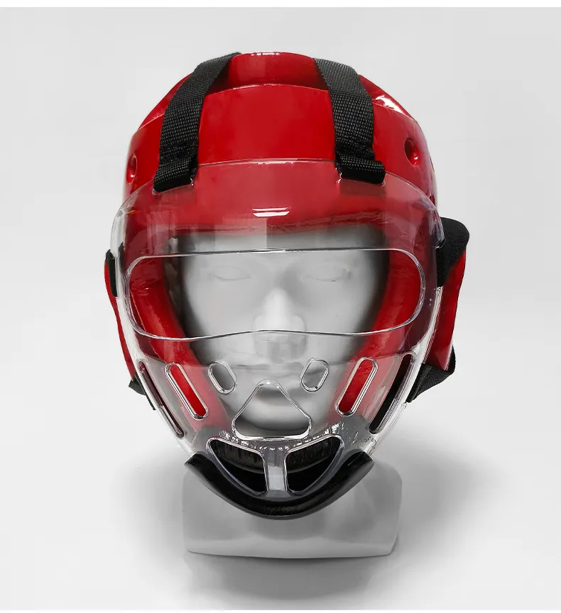 Kids Transparent Taekwondo Mask Removable Protective Training Face Head Gear