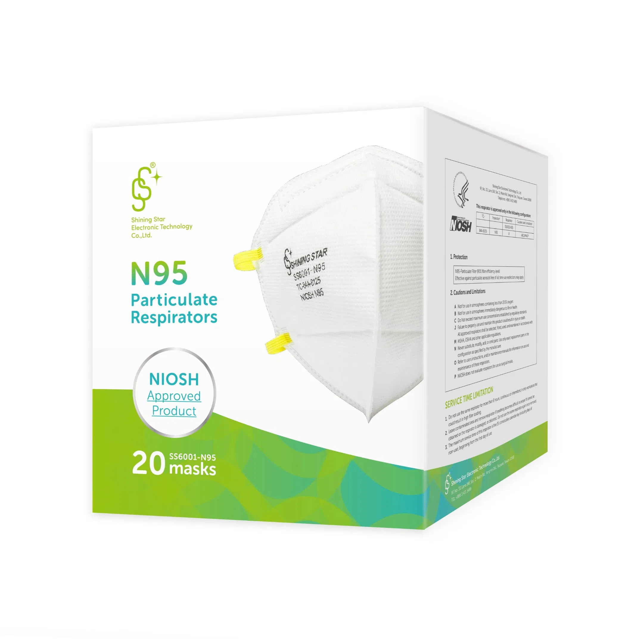 Factory Supply N95 Face Mask Disposable Folding Dust Medical Face Mask N95 Respirator with Filter for Dust Protection